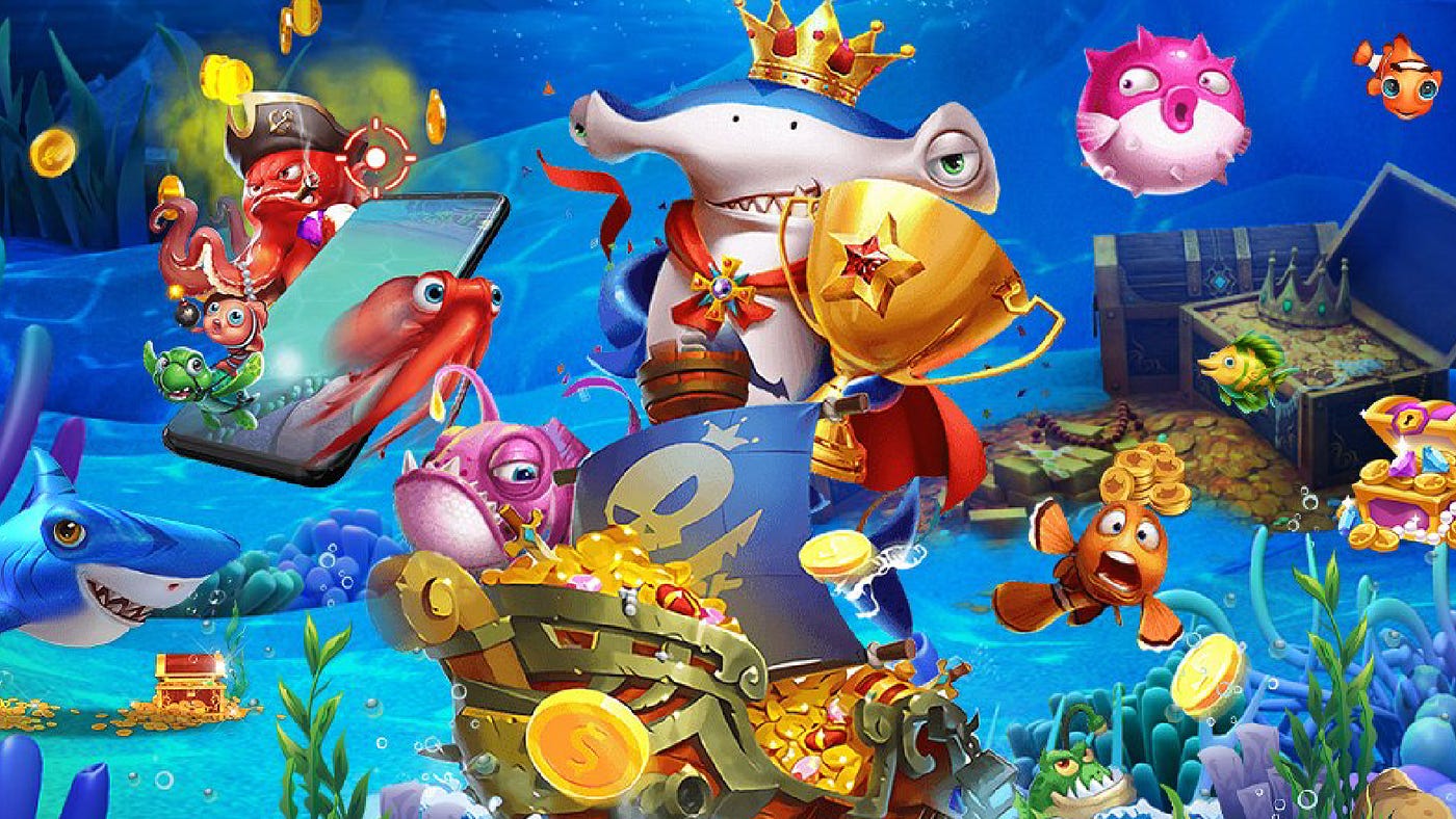 ภาพเกมยิงปลาธีมใต้น้ำสำหรับเล่นบนอุปกรณ์มือถือ